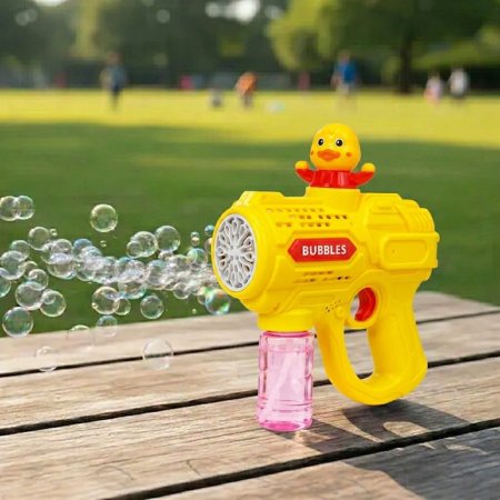 فرد رغوة فقاعات بطة مع موسيقى